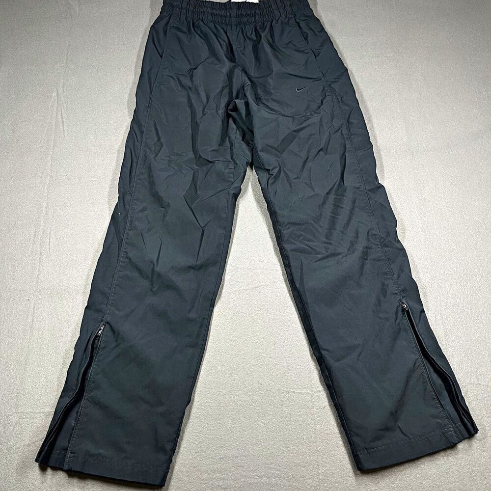 Nike Men’s Gray Track Pants S Elastic Waist Drawstring Mesh Zip Pocket 30"